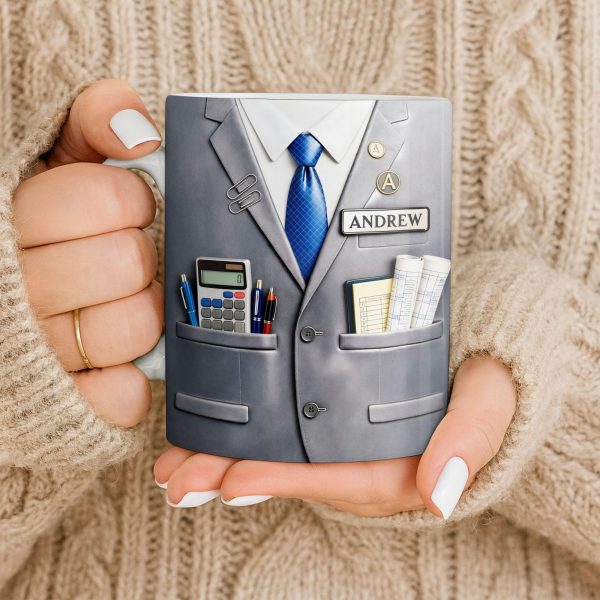 Perfect Gift For The Professional With Business Suit Design - Personalized Custom Coffee Mug - JBS098_MG