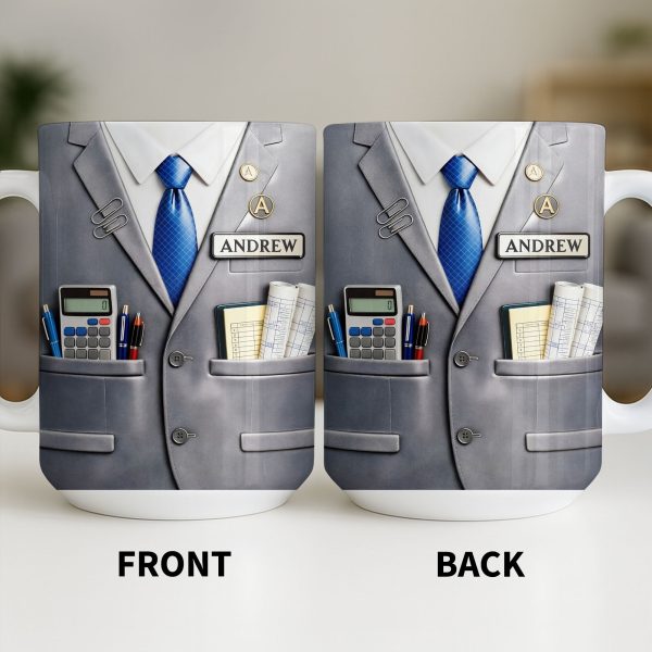 Perfect Gift For The Professional With Business Suit Design - Personalized Custom Coffee Mug - JBS098_MG