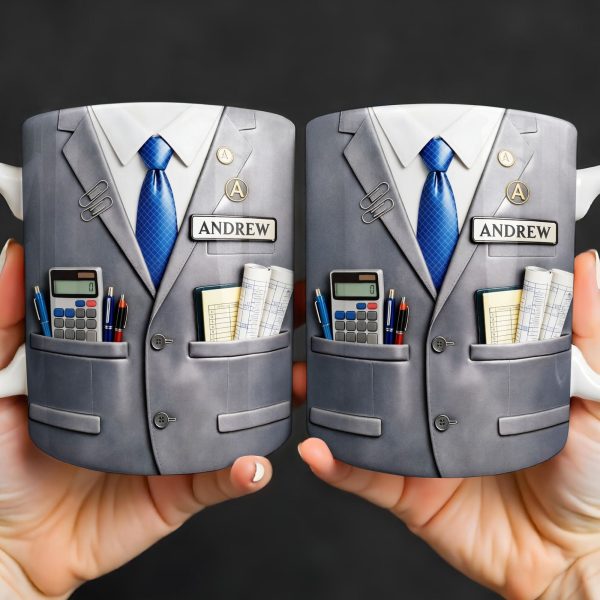 Perfect Gift For The Professional With Business Suit Design - Personalized Custom Coffee Mug - JBS098_MG