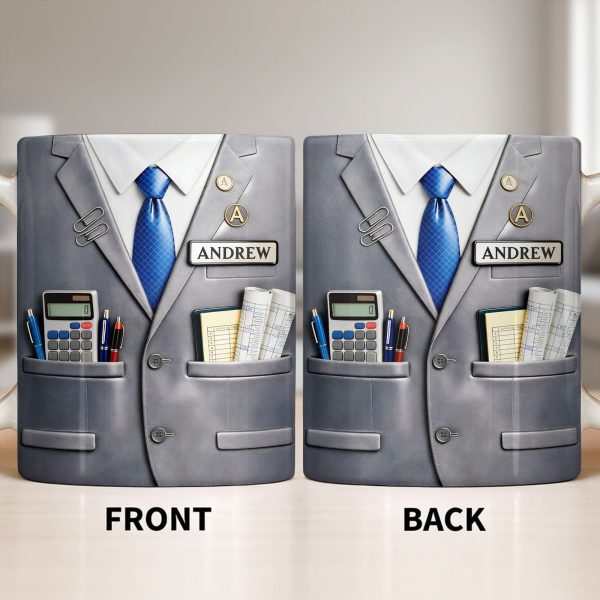 Perfect Gift For The Professional With Business Suit Design - Personalized Custom Coffee Mug - JBS098_MG