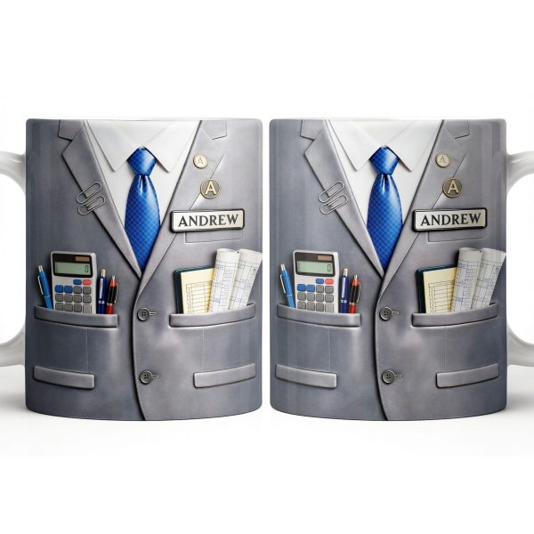 Perfect Gift For The Professional With Business Suit Design - Personalized Custom Coffee Mug - JBS098_MG