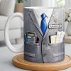 Perfect Gift For The Professional With Business Suit Design - Personalized Custom Coffee Mug - JBS098_MG