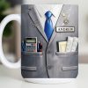 Perfect Gift For The Professional With Business Suit Design - Personalized Custom Coffee Mug - JBS098_MG