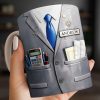 Perfect Gift For The Professional With Business Suit Design - Personalized Custom Coffee Mug - JBS098_MG