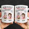 Perfect Mother & Daughter Relationship, Cityscape Design - Personalized Custom Coffee Mug - MOM141_MG