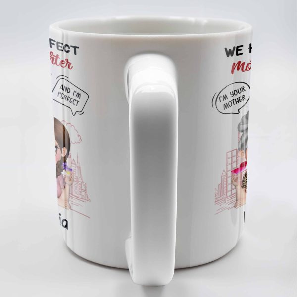 Perfect Mother & Daughter Relationship, Cityscape Design - Personalized Custom Coffee Mug - MOM141_MG