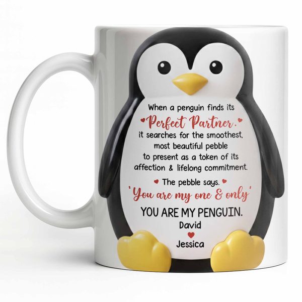 Perfect Partner Penguin Pebble For Lifelong Commitment - Personalized Custom Coffee Mug - CPL1277_MG