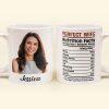 Perfect Wife Nutrition Facts - Personalized Photo Mug