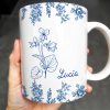Personalize This Floral Coffee Mug - Personalized Custom Coffee Mug - DTG033_MG