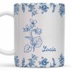 Personalize This Floral Coffee Mug - Personalized Custom Coffee Mug - DTG033_MG