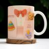 Personalize This Lovely Babysitter Coffee Mug With Your Name, Teddy Bear, Pacifier, Baby Rings, And Bow Tie - Personalized Custom Coffee Mug - FAM323_MG