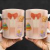 Personalize This Lovely Babysitter Coffee Mug With Your Name, Teddy Bear, Pacifier, Baby Rings, And Bow Tie - Personalized Custom Coffee Mug - FAM323_MG