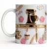 Personalize With Favorite Kitchen Gadgets And Flowers - Personalized Custom Coffee Mug - HOB034_MG