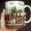 Personalize With Your Name, Plants And Gardening Tools - Personalized Custom Coffee Mug - GAR033_MG