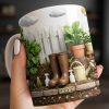 Personalize With Your Name, Plants And Gardening Tools - Personalized Custom Coffee Mug - GAR033_MG
