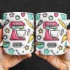 Personalize Your Baking Lover's Cup With Mixer and Whisk - Personalized Custom Coffee Mug - COOK031_MG