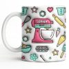 Personalize Your Baking Lover's Cup With Mixer and Whisk - Personalized Custom Coffee Mug - COOK031_MG