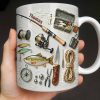 Personalize Your Fishing Passion With Tackle Box And Fish Design - Personalized Custom Coffee Mug - JBS100_MG