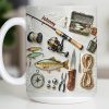 Personalize Your Fishing Passion With Tackle Box And Fish Design - Personalized Custom Coffee Mug - JBS100_MG