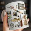 Personalize Your Fishing Passion With Tackle Box And Fish Design - Personalized Custom Coffee Mug - JBS100_MG
