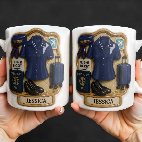 Personalize Your Travel Adventure Coffee Mug - Personalized Custom Coffee Mug - FAM385_MG
