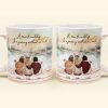 Personalized 'A true friendship is a journey without an end' Ceramic Mug for Sisters, Customizable