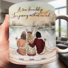 Personalized 'A true friendship is a journey without an end' Ceramic Mug for Sisters, Customizable