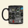 Personalized Aircraft Cockpit Mug, Gift For Airplane Lovers BLM-humix151223