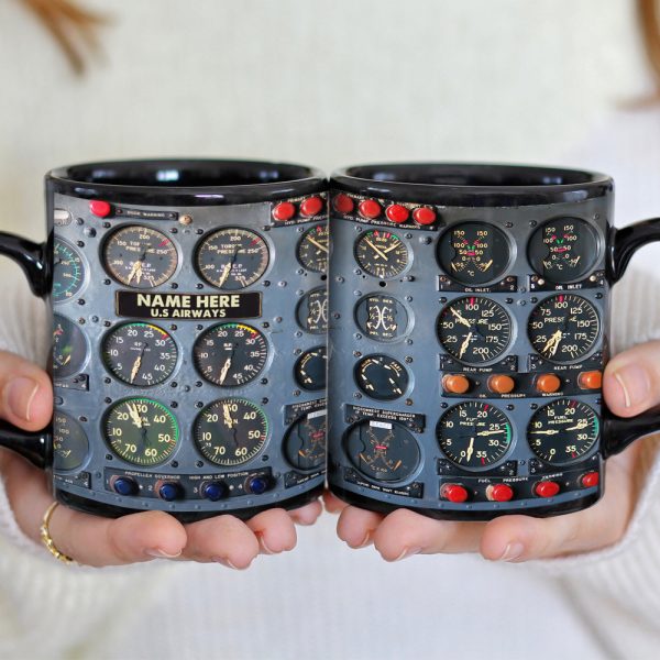 Personalized Aircraft Cockpit Mug, Gift For Airplane Lovers BLM-humix151223