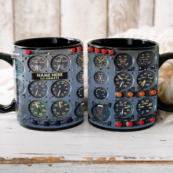 Personalized Aircraft Cockpit Mug, Gift For Airplane Lovers BLM-humix151223
