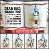 Personalized Baseball Dad And Child Thank You Dad Custom Mug