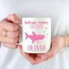 Personalized Bonus Mom Shark Coffee Mug Custom Name Mug Gift for Stepmom Birthday Mother's Day Christmas Gift