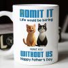Personalized Cat Dad Mug for Father's Day Gift