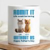 Personalized Cat Dad Mug for Father's Day Gift