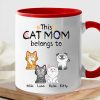 Personalized Cat Mum Mug Customizable Cat Design for Your Beloved Feline Family