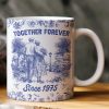 Personalized Ceramic Couple Mug with Custom Name for Anniversary Gift