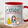 Personalized Ceramic Dog Mom Mug Custom Gift Cup