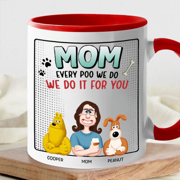 Personalized Ceramic Dog Mom Mug Custom Gift Cup