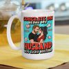 Personalized Ceramic Mug Congrats On Being My Husband Cute Cartoon Couple Hugging Funny Unique Gift For Him