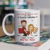 Personalized Ceramic Mug Funny Couple Cartoon Quote Gift for Boyfriend or Girlfriend Cute Flirty Coffee Mug