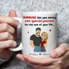Personalized Ceramic Mug Funny Marriage Quote With Cute Couple Illustration - Unique Gift For Wife Or Husband