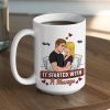 Personalized Ceramic Mug It Started With A Message Couple Hugging Cute Cartoon Style Unique Romantic Gift