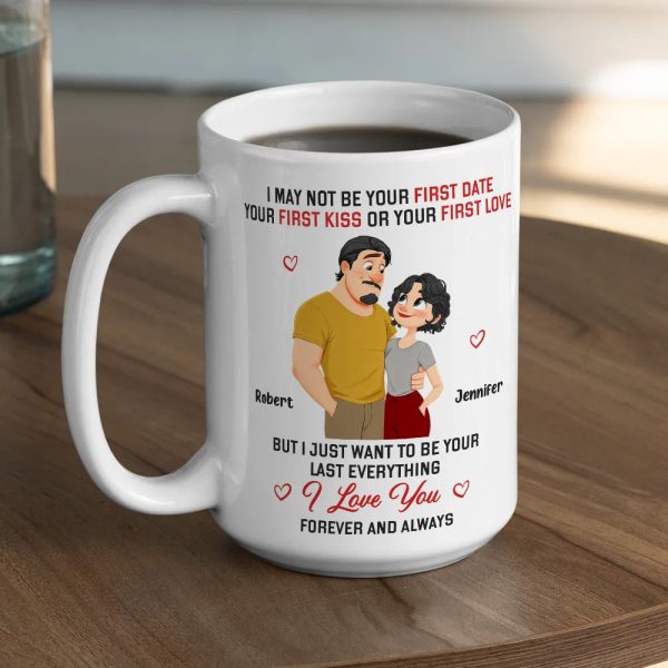 Personalized Ceramic Mug with Cute Cartoon Couple and I Love You Quote - Unique Romantic Gift for Him or Her