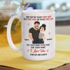 Personalized Ceramic Mug with Cute Cartoon Couple and I Love You Quote - Unique Romantic Gift for Him or Her