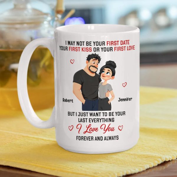 Personalized Ceramic Mug with Cute Cartoon Couple and I Love You Quote - Unique Romantic Gift for Him or Her