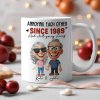 Personalized Ceramic Mug With Funny Couple Cartoon Annoying Each Other Since Custom Gift For Husband Or Wife
