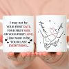 Personalized Ceramic Mug With Holding Hands Heart Quote Cute Couple Gift For Valentine's Day Morning Coffee
