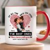 Personalized Ceramic Mug with Kissing Couple and Heart Print, Valentine's Day Coffee Gift for Him or Her