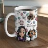 Personalized Ceramic Mug with Patriotic Paw-Print Design