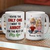 Personalized Ceramic Mug You're The Only One I Want To Annoy Cute Couple Illustration Unique Gift for Partner